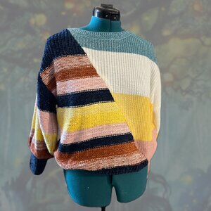 Colorful Striped Women's Sweater